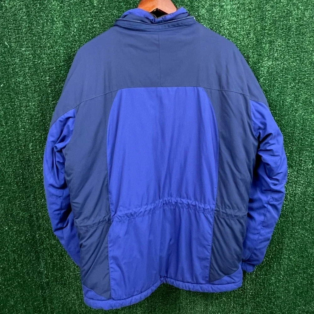 VTG L.L.Bean Men's Jacket Medium Blue Nylon Insulated Waterproof Ski Coat Y2K‎